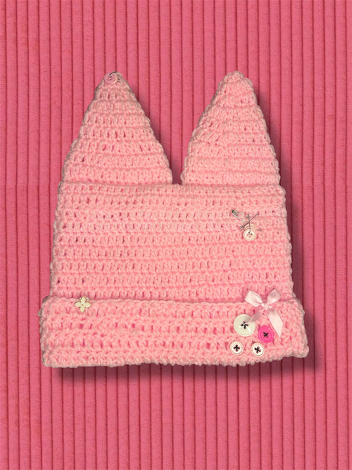 ⋆☕︎ ⋆✴︎˚｡⋆ • BLOSSOM BUTTON BABY BEANIE ⋆☕︎ ⋆✴︎˚｡⋆ •