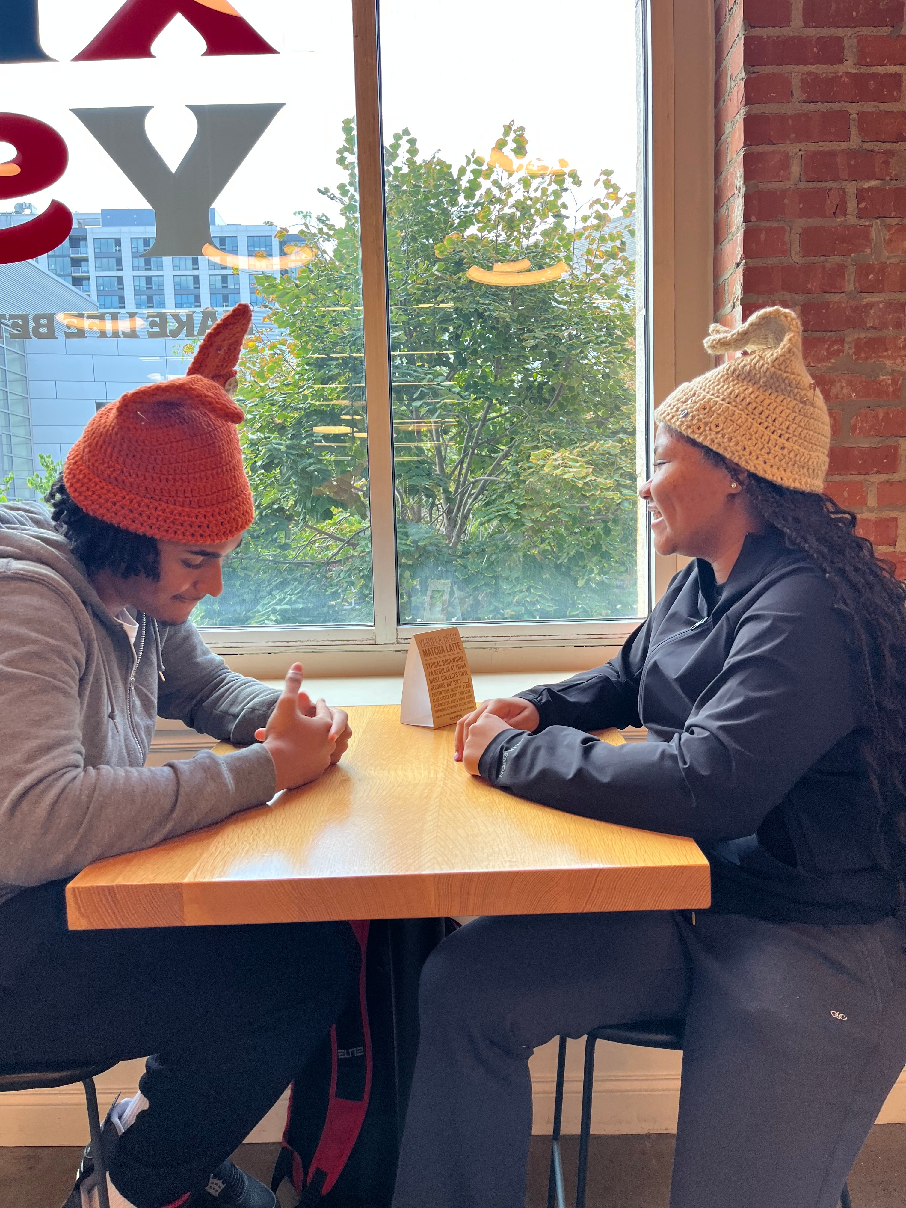 ⋆☕︎ ⋆✴︎˚｡⋆ • TERRACOTTA BUTTON BABY BEANIE ⋆☕︎ ⋆✴︎˚｡⋆ •