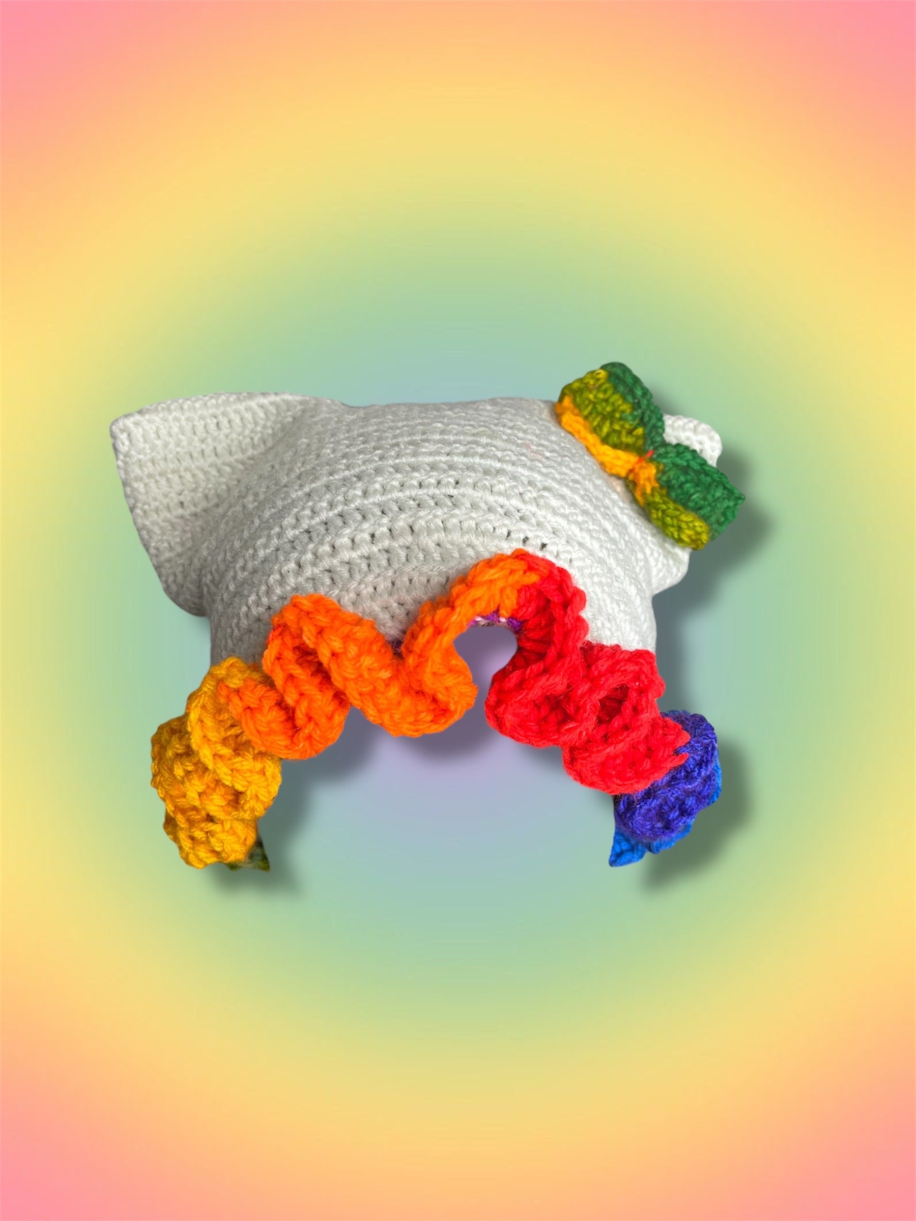 THE “RAINBOW KITTY” RUFFLE HAT
