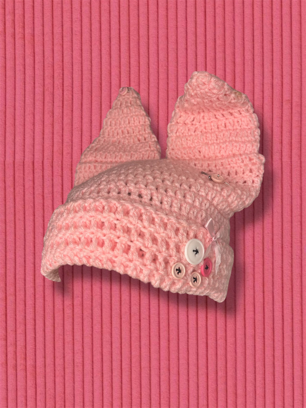 ⋆☕︎ ⋆✴︎˚｡⋆ • BLOSSOM BUTTON BABY BEANIE ⋆☕︎ ⋆✴︎˚｡⋆ •