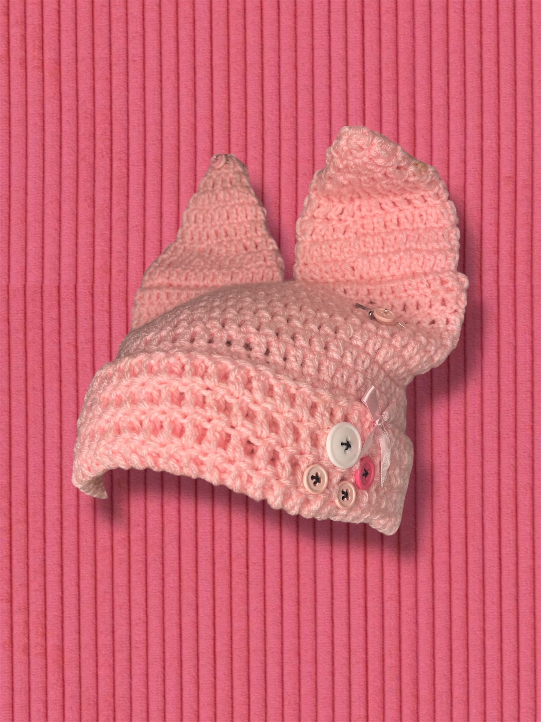 ⋆☕︎ ⋆✴︎˚｡⋆ • BLOSSOM BUTTON BABY BEANIE ⋆☕︎ ⋆✴︎˚｡⋆ •